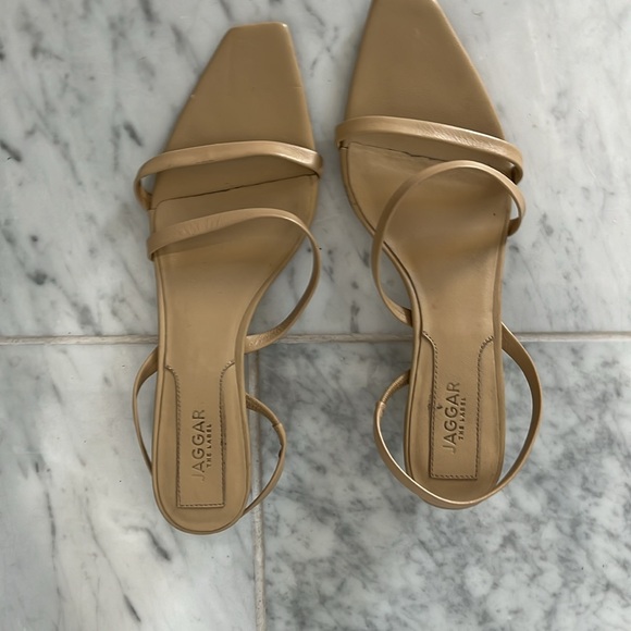 Jaggar the label strappy sandals size 38 nude leather - Picture 3 of 4